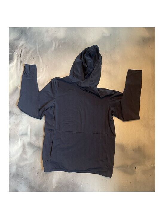 Prana Tops - Prana Breathe Womens Dark Gray Hoodie Pullover Sz Small Kangaroo Pocket Long Slv